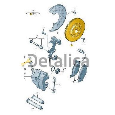 Диск тормозной передний для Шкода Суперб оригинал 288 мм