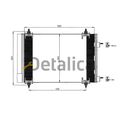 Радиатор кондиционера для Ситроен С4 от 2004 Nissens Дания