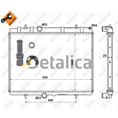 Радиатор охлаждения для Citroen C5 Nrf Германия 1.6 1.8 2.0