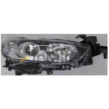 Фара правая для Мазда 6 2013 линзованная внутри чёрная