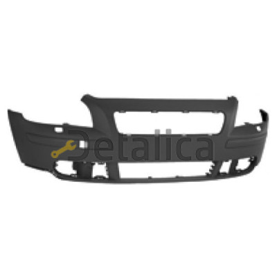 Бампер передний с отверстиями под омыватель фар грунтованный для Вольво S40 от 2005