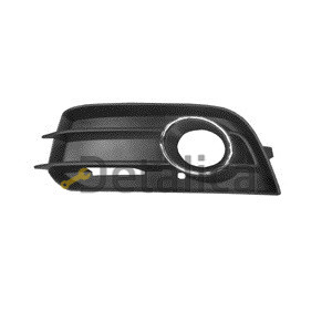 Решётка переднего бампера левая с отверстием под птф для Ауди А1 от 2010 (Тайвань) хром молдинг