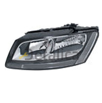 Фара левая с регулятором мотора внутри черная для Ауди Q5 от 2008 (Depo)