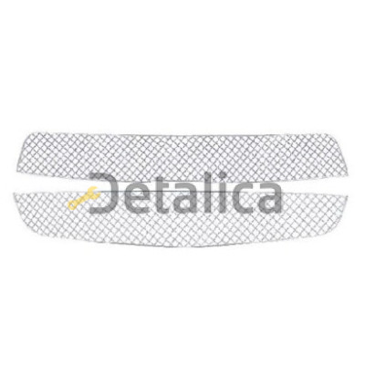 Накладка декоративная на решетку радиатора и бампера из нержавеющей стали для Шевроле Авео Т300  Комплект