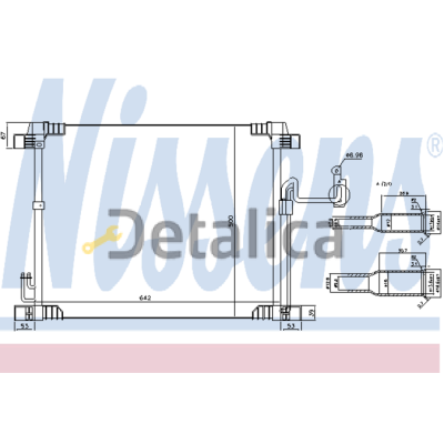 Радиатор кондиционера Инфинити ЕХ25 ЕХ35 ЕХ37 Nissens Denmark