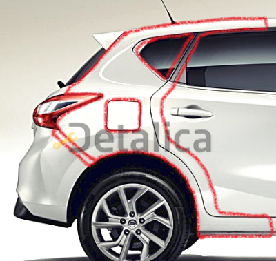 Крыло заднее правое для Ниссан Тиида С13