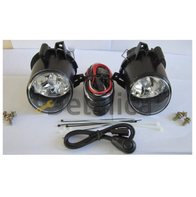 Фара противотуманная левая+правая комплект с проводкой кнопкой для Фольксваген Поло от 2001-2008 (Китай)