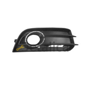 Решётка переднего бампера правая с отверстием под птф для Ауди А1 от 2010 (Тайвань) хром молдинг