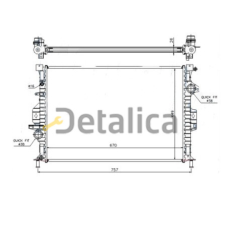 Радиатор охлаждения для Форд Галакси 2.0 Termal Тайвань