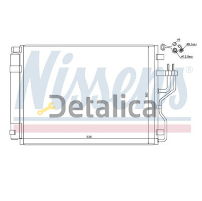 Радиатор кондиционера дизель для Киа Спортейдж 3 от 2010 (Nissens)