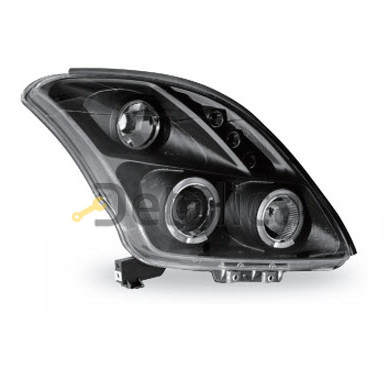 Фары тюнинг комплект для Сузуки Свифт JUNYAN внутри чёрные