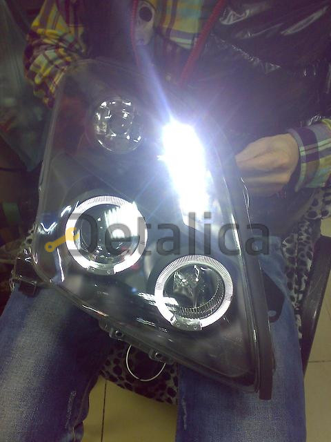 Фары тюнинг комплект для Сузуки Свифт JUNYAN внутри чёрные