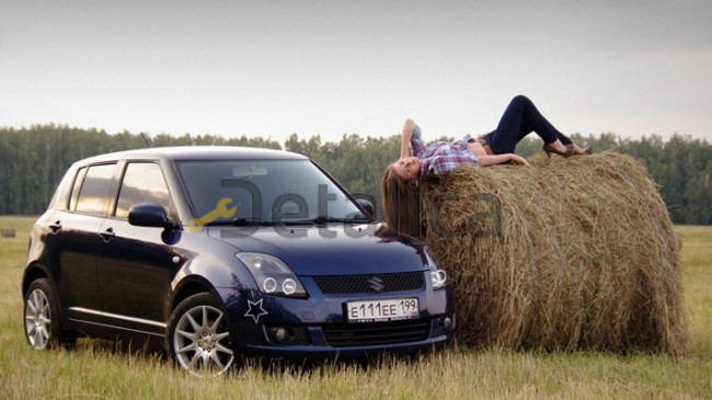 Фары тюнинг комплект для Сузуки Свифт JUNYAN внутри чёрные