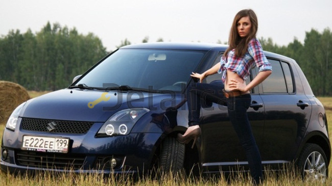 Фары тюнинг комплект для Сузуки Свифт JUNYAN внутри чёрные