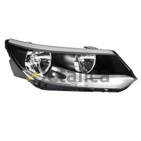 Фара правая с регуляторм мотора для Фольксваген Тигуан от 2011-2012 (Depo) внутри черн-хром Фара правая с регуляторм мотора для Фольксваген Тигуан от 2011-2012 (Depo) внутри черн-хром