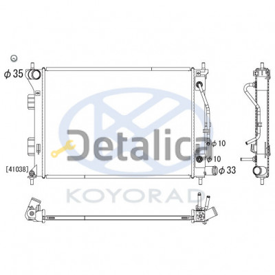 Радиатор охлаждения АТ для Хендай I30 от 2010 (KOYO)