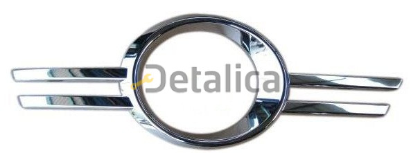 Молдинг решетки бампера для Мерседес W204 правый, хром (Тайвань)