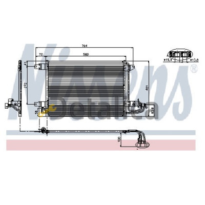 Радиатор кондиционера для Ауди А3 8P от 2004 (Nissens)