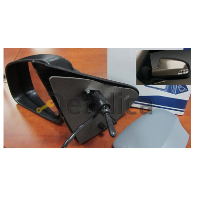 Зеркало левое механическое с указателем поворота  крышка грунт для Рено Логан , Рено Сандеро от 2014 convex