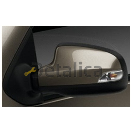 Зеркало левое механическое с указателем поворота  крышка грунт для Рено Логан , Рено Сандеро от 2014 convex