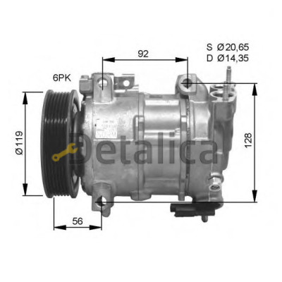 Компрессор кондиционера для Ситроен Пикассо от 2008 Ava Германия