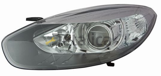 Renault FLUENCE фара прав линзован с рег.мотор , внутри черн (DEPO)