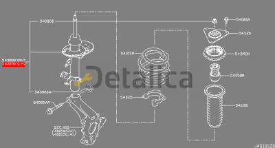 Амортизатор передний левый для Ниссан Х-Трейл Т32 оригинал