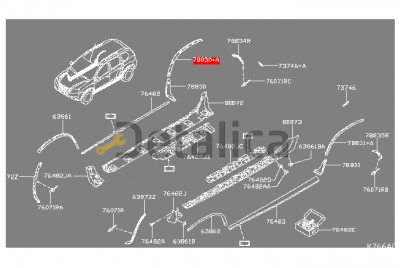 Расширитель арки крыла задний правый для Ниссан Террано D10 оригинал