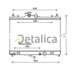 Радиатор охлаждения для Ниссан Тиида С13 Ava Нидерланды