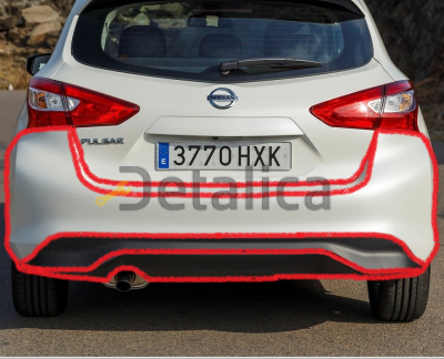 Бампер задний для Ниссан Тиида С13 оригинал