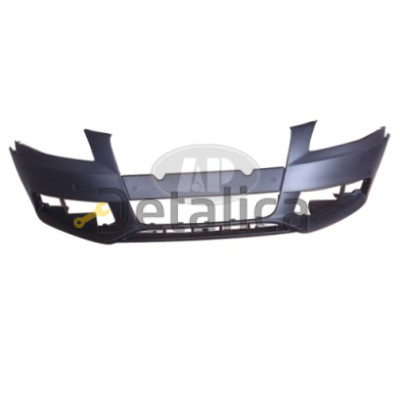 Бампер передний без отв под датчик  без омывателей фар грунт для Ауди А4 В8 от 2007 (Тайвань)