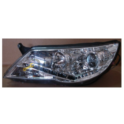 Фары комплект тюнинг линзованная с Drl дневные ходовые огни с ветящимся ободком внутри хром для Фольксваген Тигуан от 2007-2010 (Sonar) Фары комплект тюнинг линзованная с Drl дневные ходовые огни с ветящимся ободком внутри хром для Фольксваген Тигуан от 2007-2010 (Sonar)