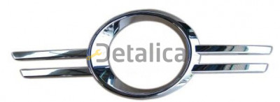 Молдинг решетки бампера для Мерседес W204 левый, хром (Тайвань)