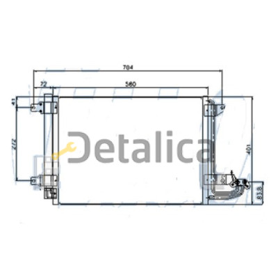 Радиатор кондиционера для Ауди А3 8P от 2004 (Китай)
