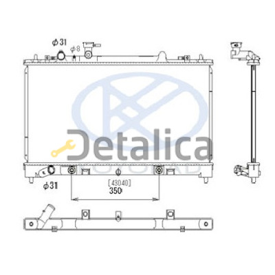 Радиатор охлаждения для мазда 6 ГГ 2.5 АТ МТ от 2005 Koyo Япония