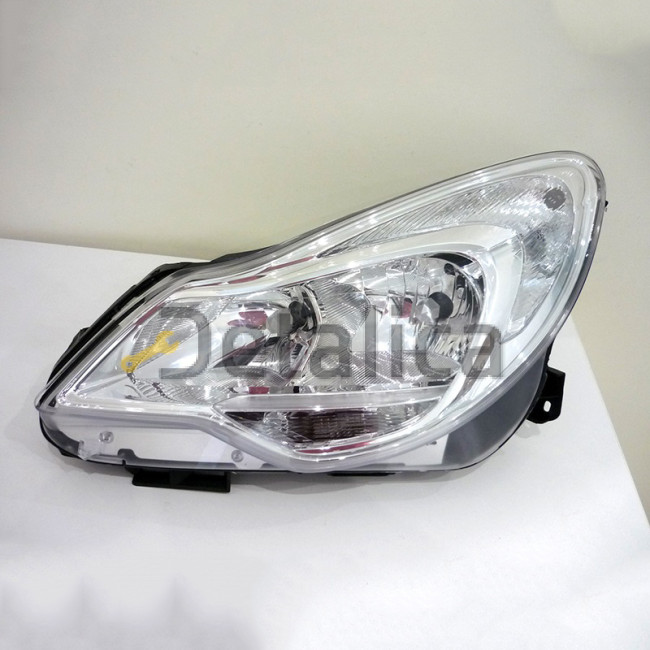 Фара левая для Opel Corsa D от 2011 внутри хром