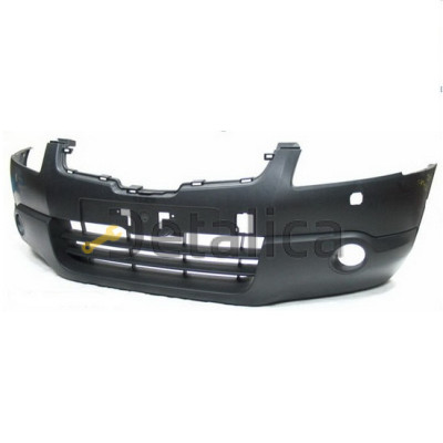 Бампер передний для Ниссан Кашкай с отверстиями под омыватели фар чёрный