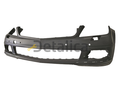 Бампер для Мерседес W204 передний под датчики и омыватели фар, грунт (Тайвань)