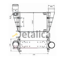 Радиатор охлаждения интеркулер для Ауди А6 С6 (Китай)