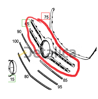 Рамка-вставка решётки радиатора Мерседес W447 V-Class