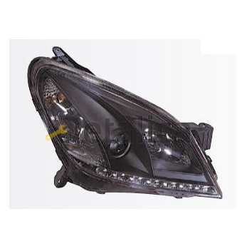 Фары тюнинг-комплект DEVIL EYES линзованные SONAR внутри чёрные для Опель Астра H