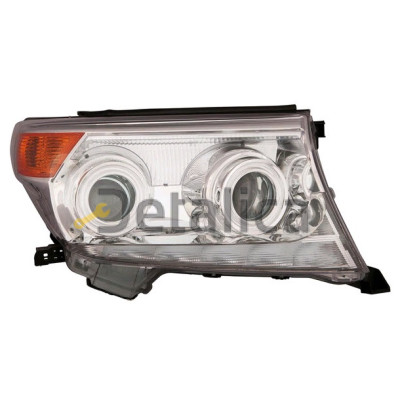 Фары комплект-тюнинг (ксенон 4 линзы) внутри хром для Тойота Ленд Крузер 200 от 2012