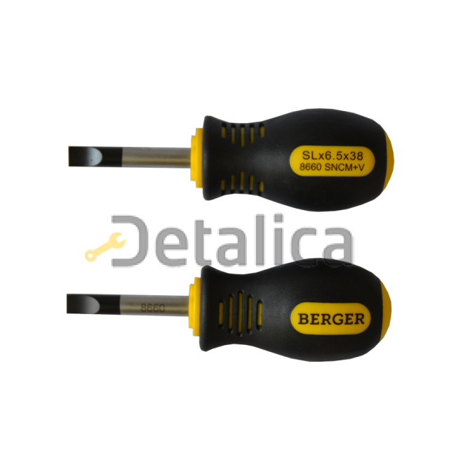 Отвертка шлицевая 6.5*38 мм BERGER BG-SD038SL65