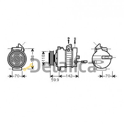 Компрессор кондиционера для Ауди А3 8P от 2004 (Ava)