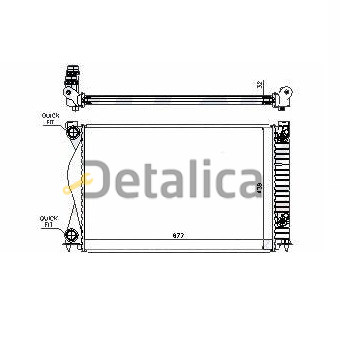 Радиатор охлаждения для Ауди А6 C6 от 2004 (Китай) АТ