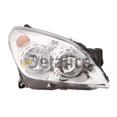 Фара левая с регулятором мотора внутри хром для Опель Астра H