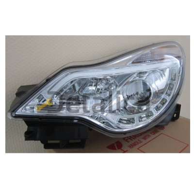 Фары тюнинг-комплект линзованные с светящимися секциями DEVIL EYES внутри хром для Opel Corsa D от 2011