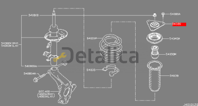 Опора переднего амортизатора левая=правая для Ниссан Х-Трейл Т32