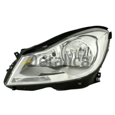 Фара левая Мерседес W204 2011-2014 Хром Depo