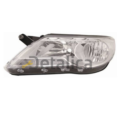 Фара левая с рег мотора для Фольксваген Тигуан от 2007-2010 (Depo) Фара левая с рег мотора для Фольксваген Тигуан от 2007-2010 (Depo)